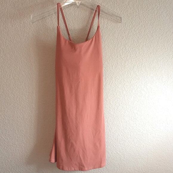 Halara NWT Everyday Wannabe Cloudful Backless Flare Tennis Dress Tawny Orange S - Picture 2 of 12